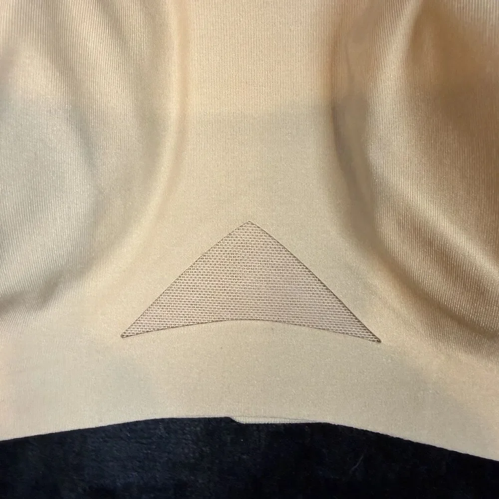 Honeylove Crossover Wireless Bra 2X Sand Beige Smoothing Shapewear LWBR0302-2